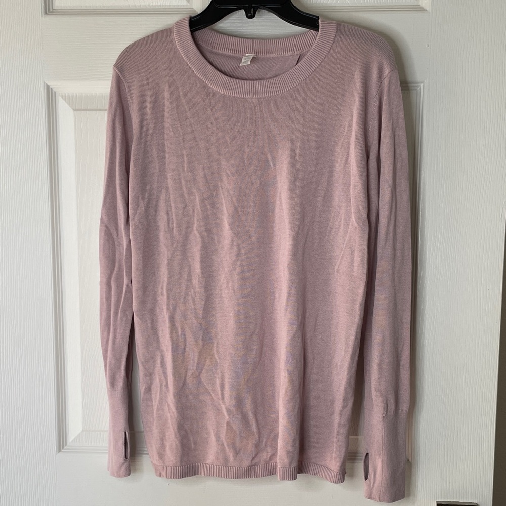 Lululemon Athletica Bring It Backbend Long sleeve Open Back Knit Sweater